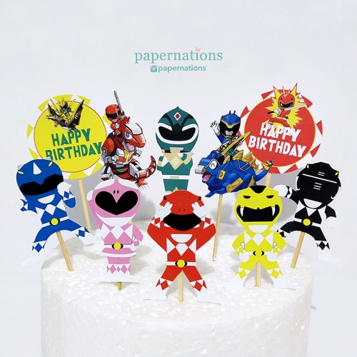 Power Rangers Cupcake Toppers